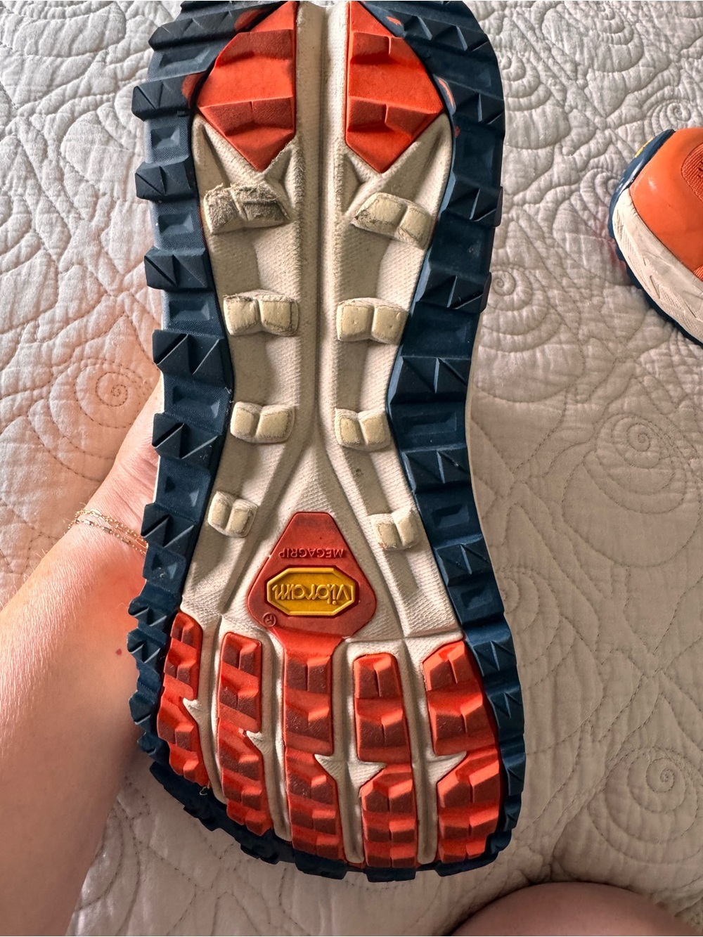 Altra Bright Orange Trail Running Shoes with Cream Midsole size 10.5 - Picture 5 of 5